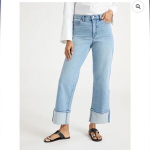 Scoop Women's Benton Cuffed Ankle Jeans Light  Wash Size 16